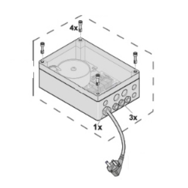 Steuerung Motor twist 200 im Gehäuse, anthrazit