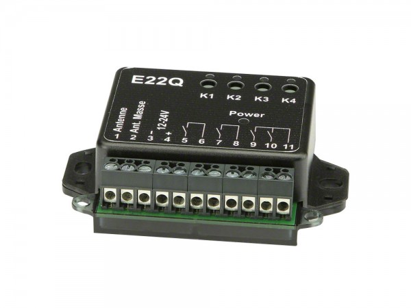 Dickert E22Q-868A400 Mini Funkempfänger, 12-24V, 4 Kanal 868,3 MHz